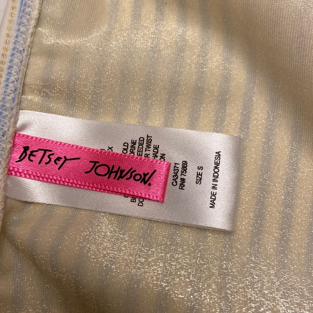 Betsey Johnson Preppy Hipster Swimwear Bottoms Size Small Horizontal Stripes - Picture 6 of 8